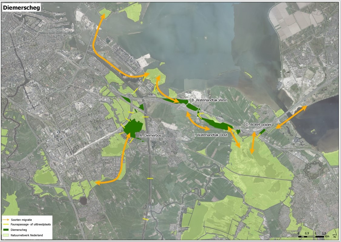 Waterverbindingen Diemerscheg © Provincie Nood Holland